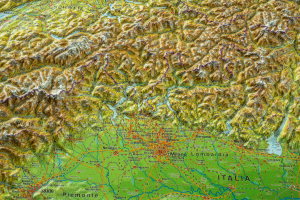 3D Raised Relief Map Alps Large - Georelief GbR - Made In Germany