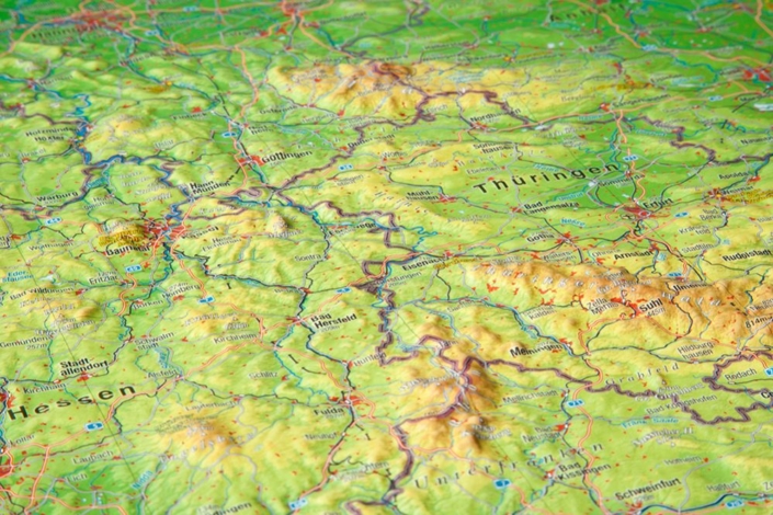 3D Raised Relief Map Germany Large - Georelief GbR - Made In Germany