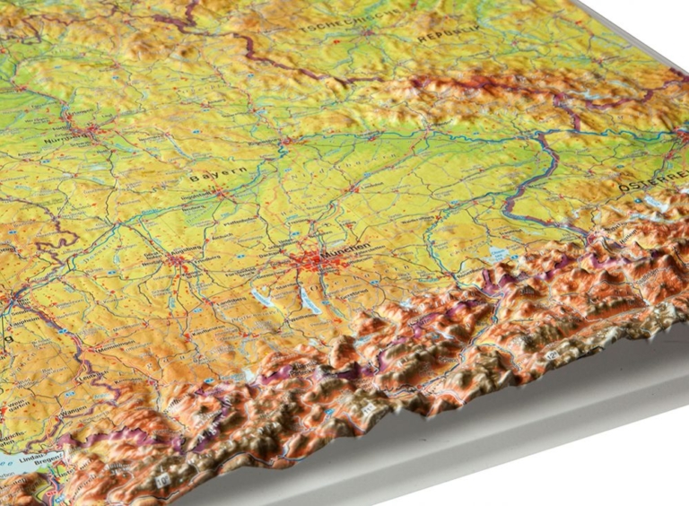 3D Raised Relief Map Germany Large - Georelief GbR - Made In Germany