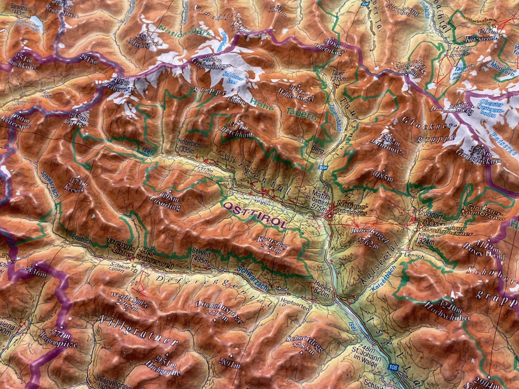 3D Raised Relief Map Tyrol Large - Georelief GbR